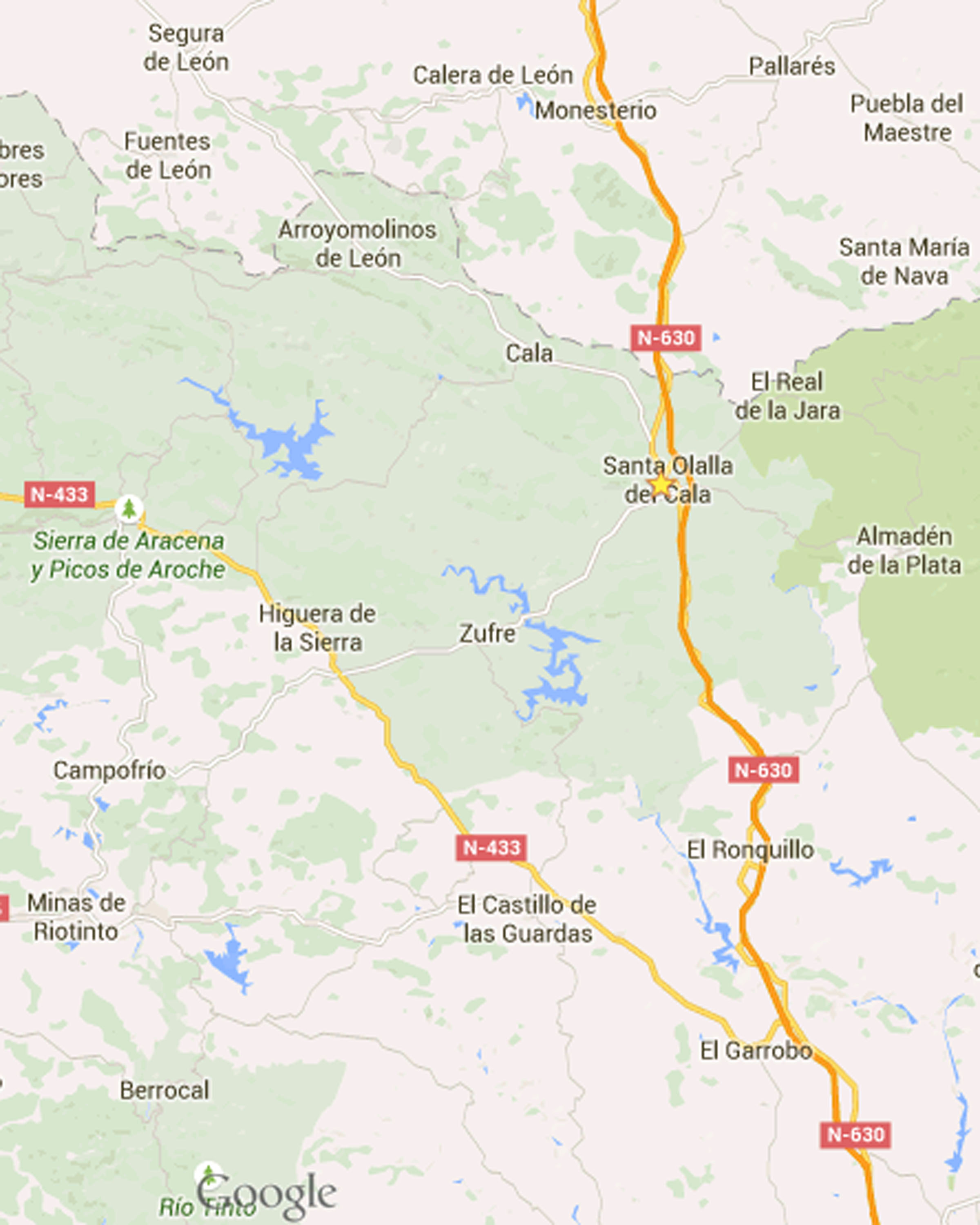 Mapa pueblos cercanos